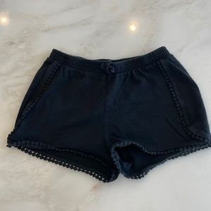 Zara Girls’ Black Cotton Shorts-Size 7